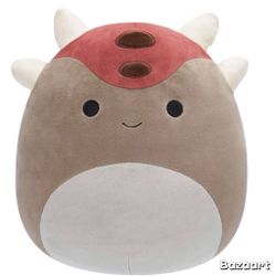 Squishmallows Jumbo 17" Ainhoca, Armored Ankylosaurus Dino Plush NWT