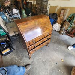 stationary desk, Two doors one folding down large cabinet area