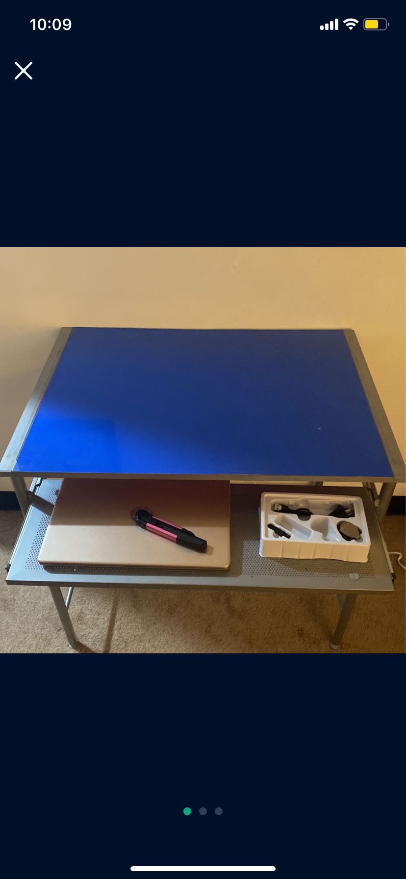 Blue Computer Desk
