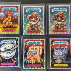 6 Card Lot #2 Topps Chrome Garbage Pail Kids Refractors (Fresh Pack)