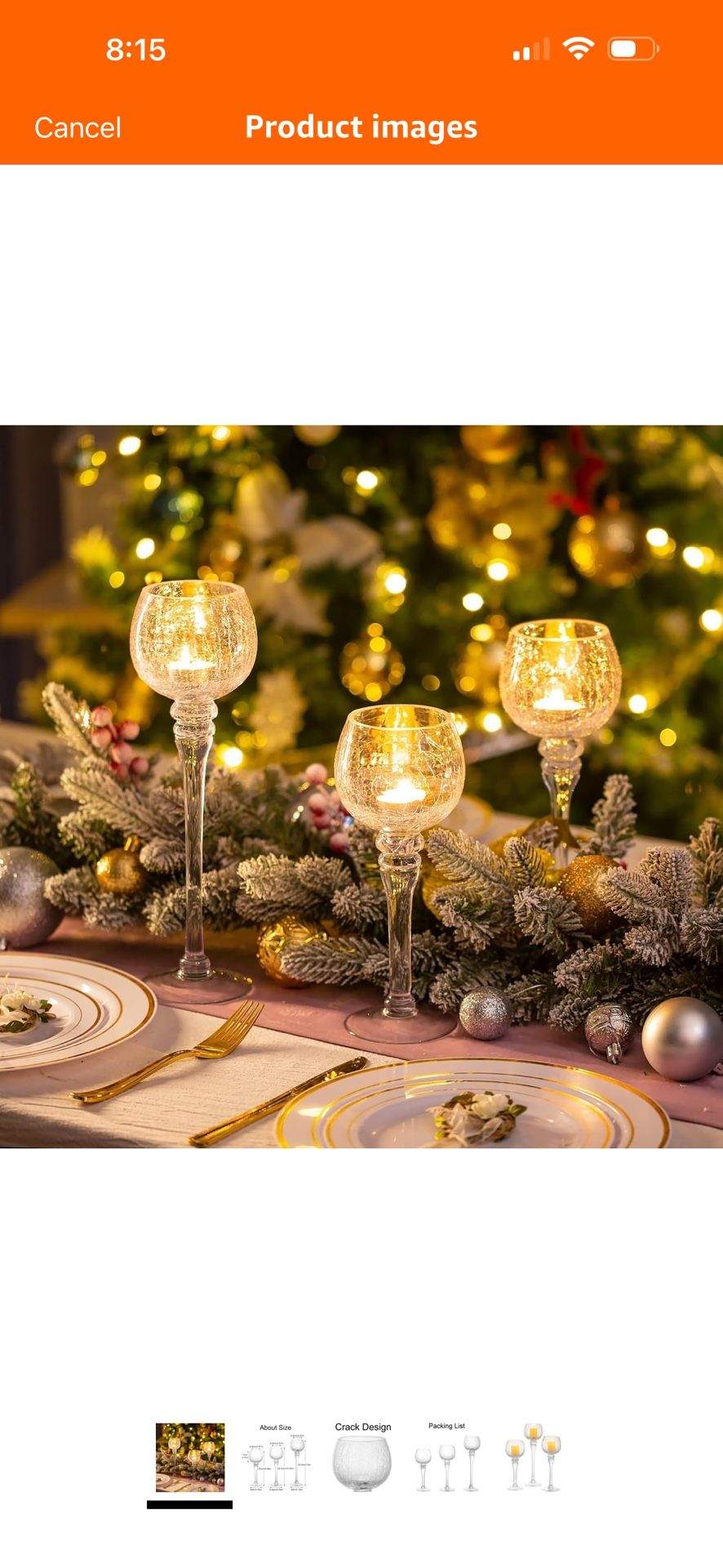 Brand New Glass Tea Light Candle Holder Silver 