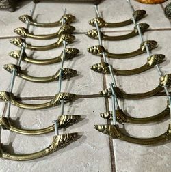 15 Vintage Keeler Brass Co. Fruit Basket Drawer Pulls