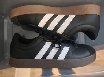 Adidas Black Low-Top Sneakers with Gum Sole