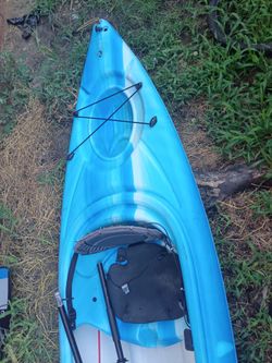 Blue and White Sit-In Kayak