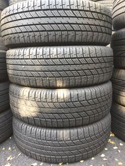 225/65/17 set of 4 used tires in excellent condition 80% tread 225$ for 4 , installation and balance available but not included, wheel alignment and