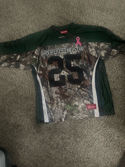$100  Sz L Supreme Breast Cancer Awareness Football Jersey