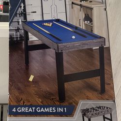 East point 4 In 1 Multi Game Table - Hockey Billiard Table Tennis Foosball BRAND NEW
