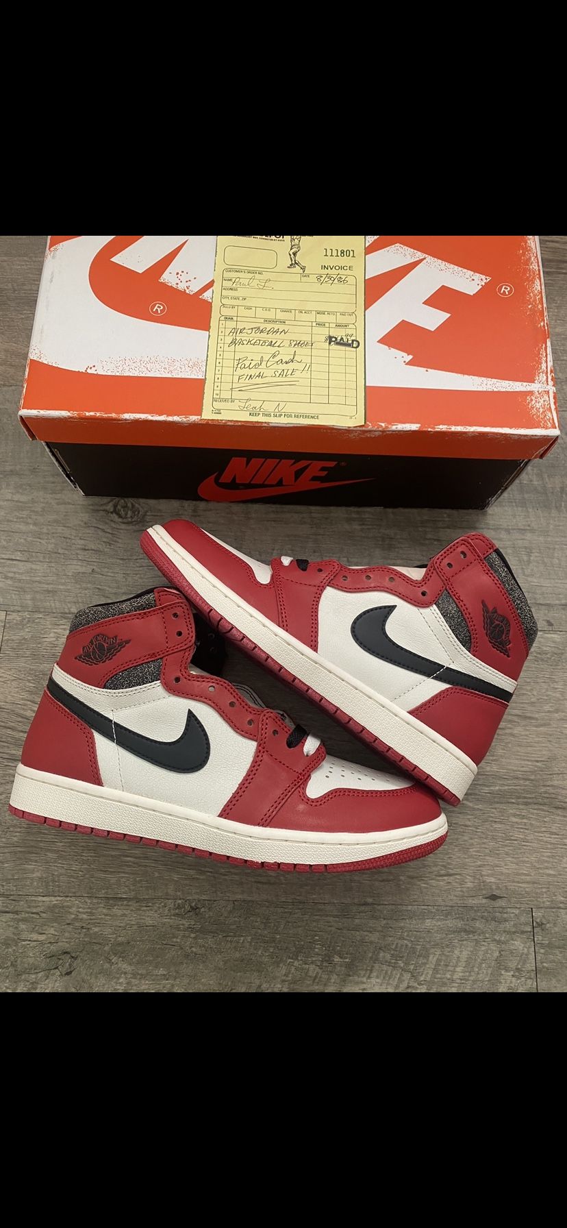 Jordan 1 Chicago Lost And Found Size 5.5 7 8.5