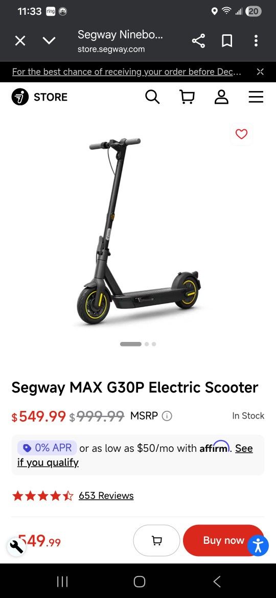 Ninebot Segway Max G30p Electric Scooter