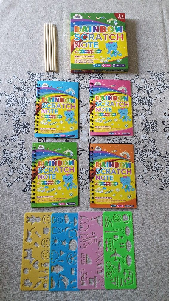 Rainbow Scratch Magic Notebooks For Kids