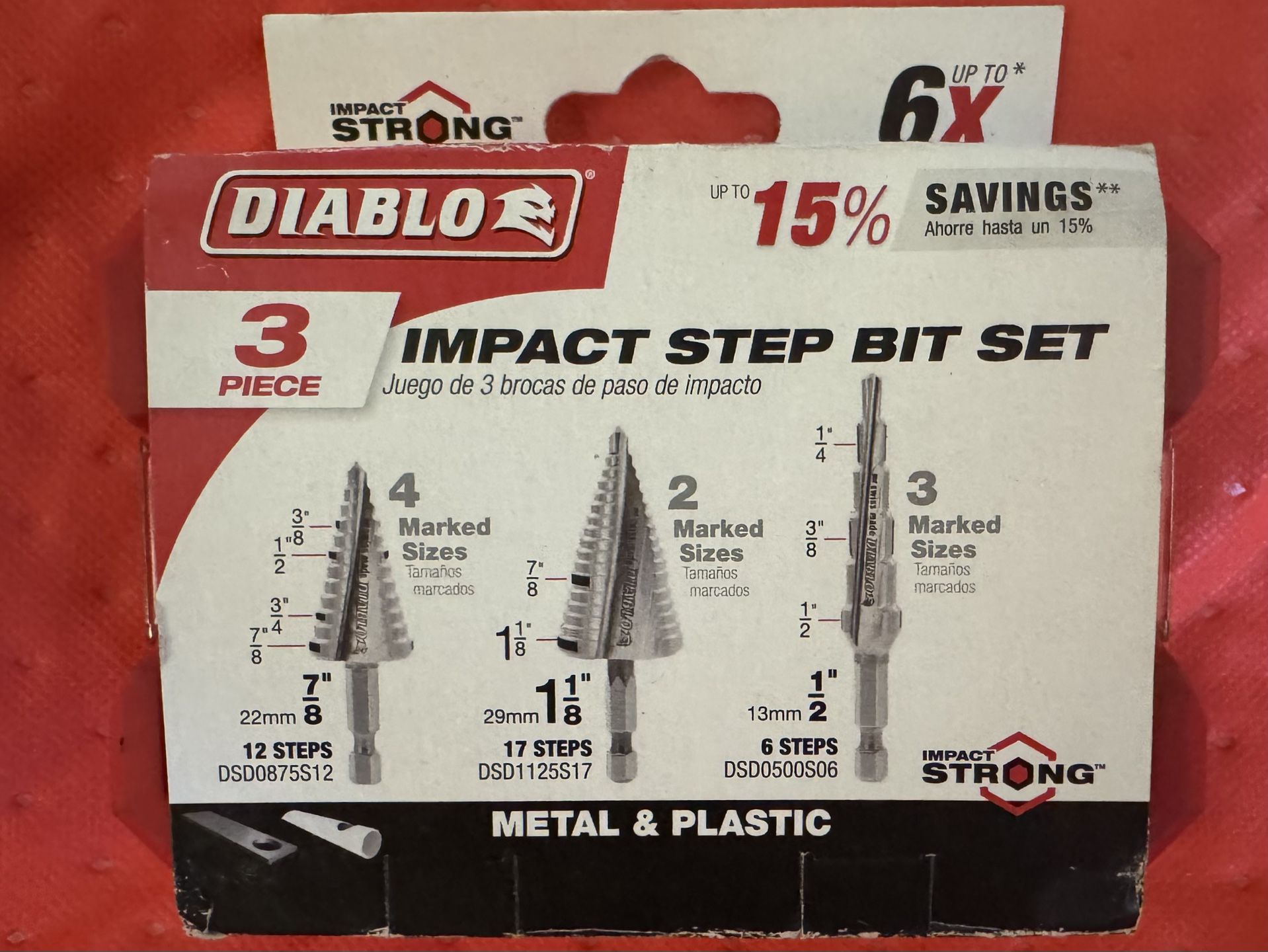 Diablo 3-pc Impact Step Bit Set