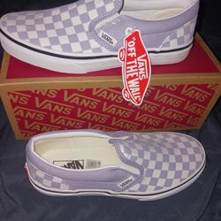 Lavander Checkered Slip On VANS