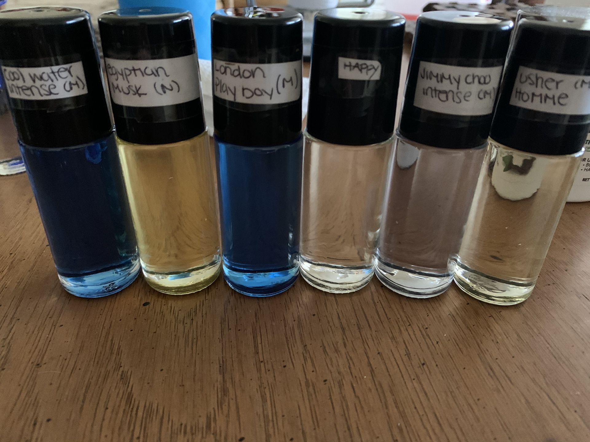 Body oils with fragrance listed
