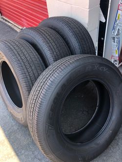 0-mile 245 70 R 18” Yokohama Geolander X-cv GO57 new 2025 take offs with 0-miles. $375 per set of 4. 2 sets available at sale price. Perfect flaw