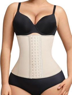 4XL Waist Trainer for Women Latex Underbust Waist Cincher Corset, Tummy Control Corset Sport Girder Hourglass Body Shaper