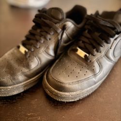 Nike Air Force 1'07 Tenis para hombre Negro/Negro M 8.5 / W 10