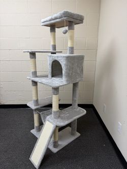 63” Cat Tree & Cat Tower with Condo, Hammock & Scratching Posts - $60
