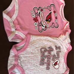 Baby Girl Cardinals Onesies 0-3M