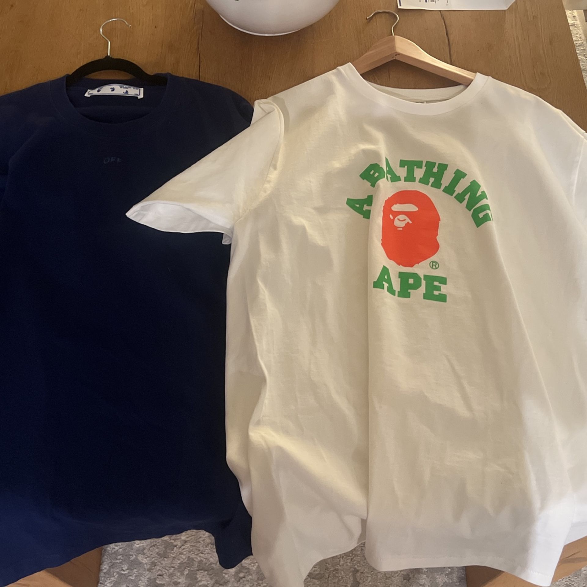 OFF WHITE AND BAPE SHIRT