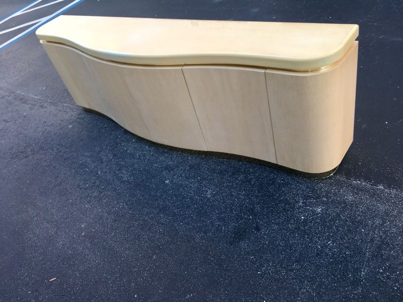 SPECTACULAR KARL SPRINGER ATTRIBUTED MID CENTURY HOLLYWOOD REGENCY CREDENZA