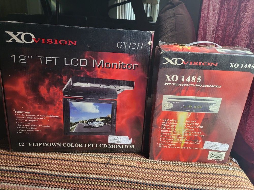 Brand New 12" Tft Lcd Monitor With Car Radio For Monitor