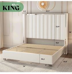 King Size assembelrd Platform Bed Frame