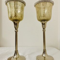 Gorgeous Gold & Silver Candleholder