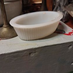 Antique Milk Glass Soap Dish