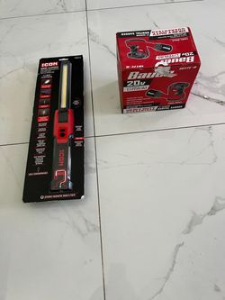 Bauer 20v orbital sander new / and icon 1000 Lumens light new asking $75 for both thanks