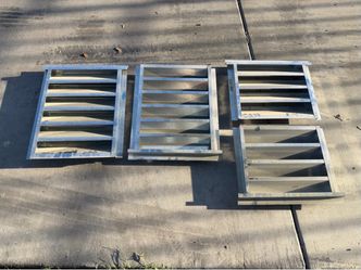 Galvanized Steel Gable Louver Vents with Screens (Set of 4)