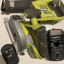 Ryobi Circular Saw And Reciprocating Saw Set