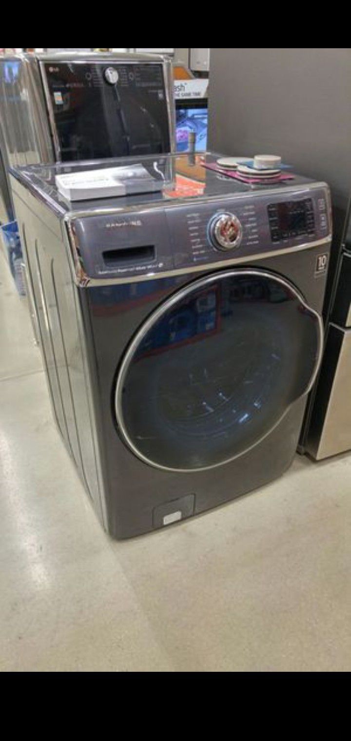 Samsung - 5.6 Cu. Ft. 15-Cycle High-Efficiency Steam Front-Loading Washer - Model: WF56H9100AG
