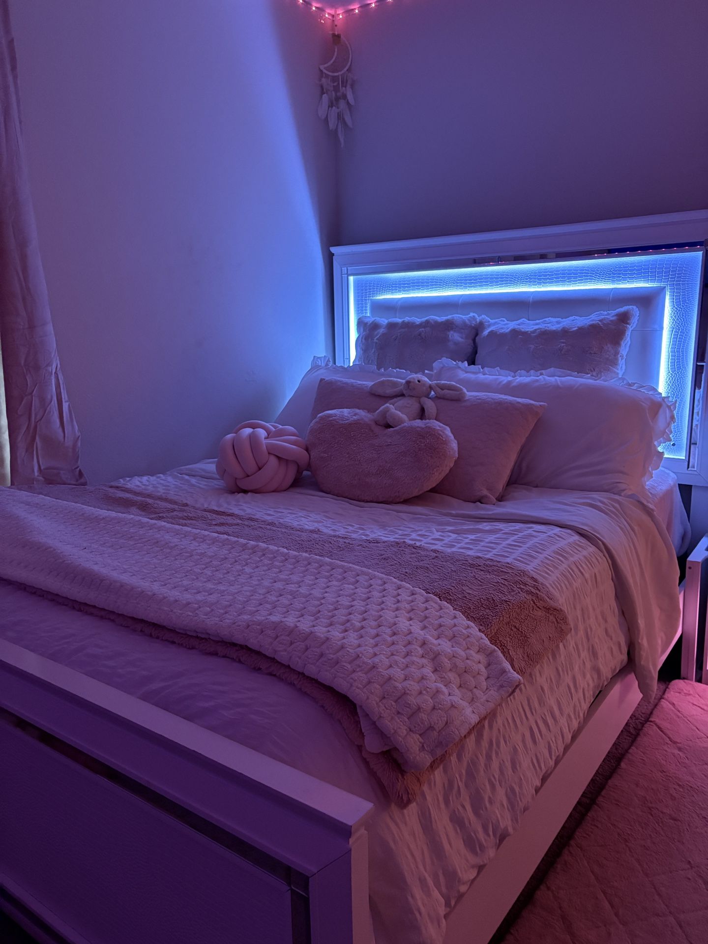 Queen Bed frame With Lighted Headboard