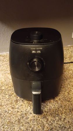 Black Compact Air Fryer with Dial Controls