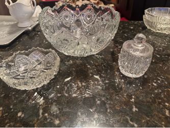 Vintage American Brilliant Period EAPG Cut Glass