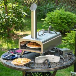 Captiva Designs Patio 360° Rotatable Multi-Fuel Wood Fired & Gas Pizza Oven