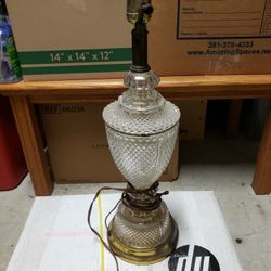 Vintage Mid Century Crystal Lamp
