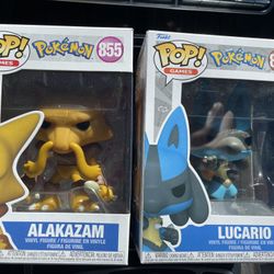 Pokemon Funko Pop ( Alakazam And Lucario )