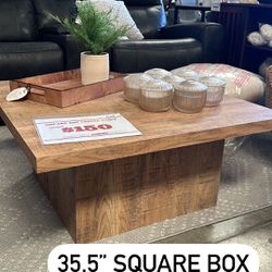 35.5” Square Box Coffee Table