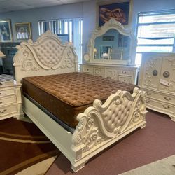 💎 LUXURY BEDROOM SET – GENUINE MARBLE TOPS 💎