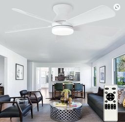 42-Inch Low Profile Ceiling Fan with Light- Dimmable LED, 6-Speed and 3 CCT, Quiet DC Motor