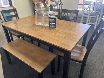 Ashley Dining Set In Black Or White