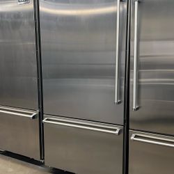 Viking 36”Wide Built In Bottom Freezer Refrigerator Stainless Steel 
