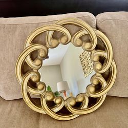 Gold Decorative Mirror 19” Diameter 