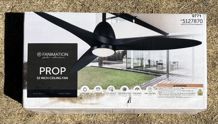 Fanimation Prop 52” Drilling Fan With Lights And Remote