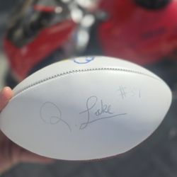 Rams Quentin Lake Signed Autographed Football
