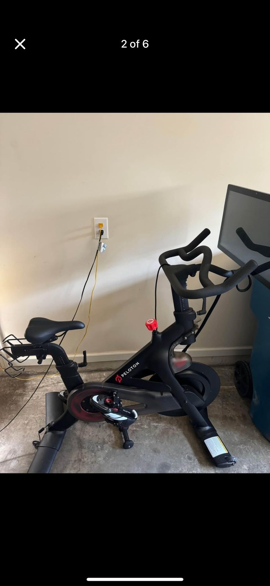 Peleton Bike w/shoes & Weights - Like new - 2024