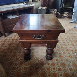 Wooden Table With Drawer