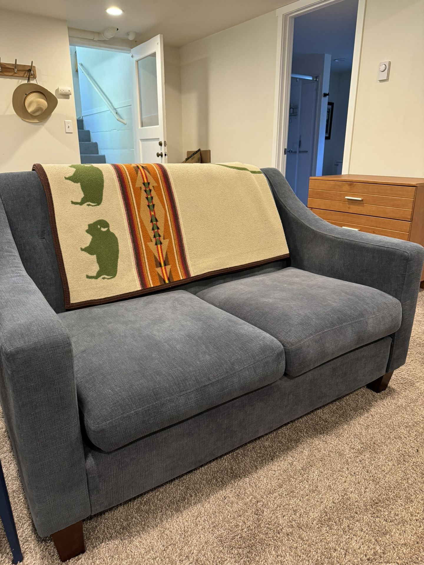 Navy Loveseat Couch
