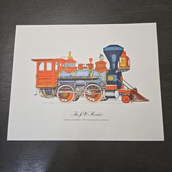 Lot of 4 Evelyn Curro Railroad Print Empire State Express, Bo-er, Min-ka, Hacke